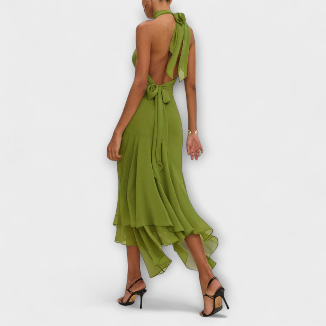 Elodie - Schickes asymmetrisches Maxikleid