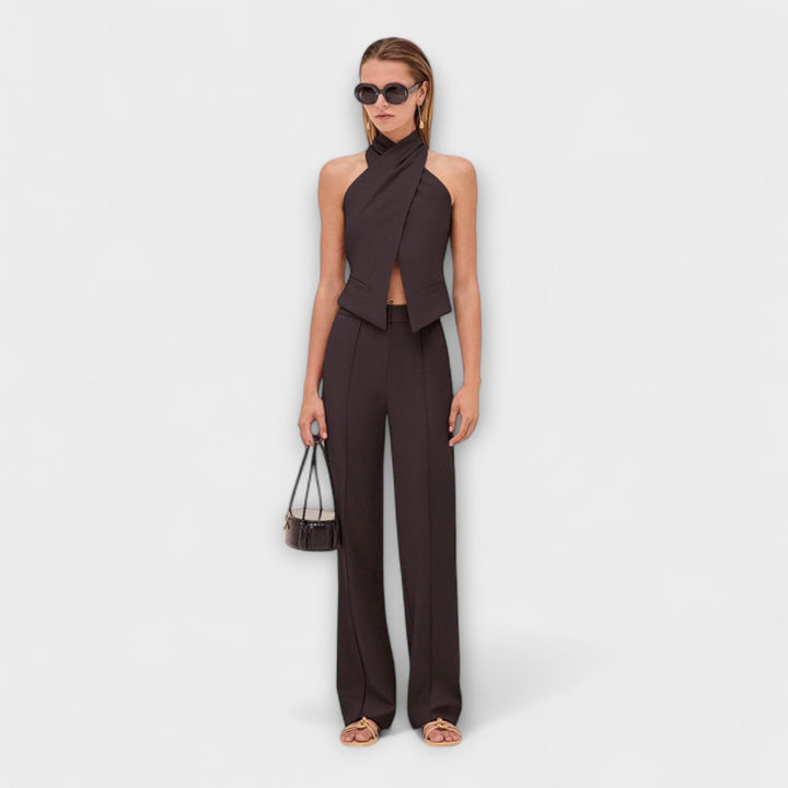 Juni - Crisscross Halter Neck Tanktop
