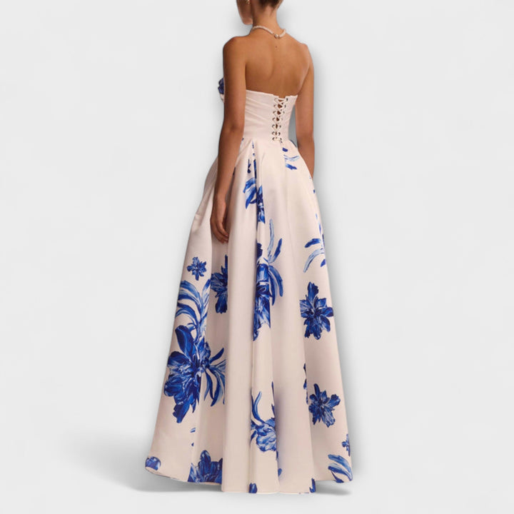 Rosalie - Schickes Off-Shoulder Blumen-Maxikleid
