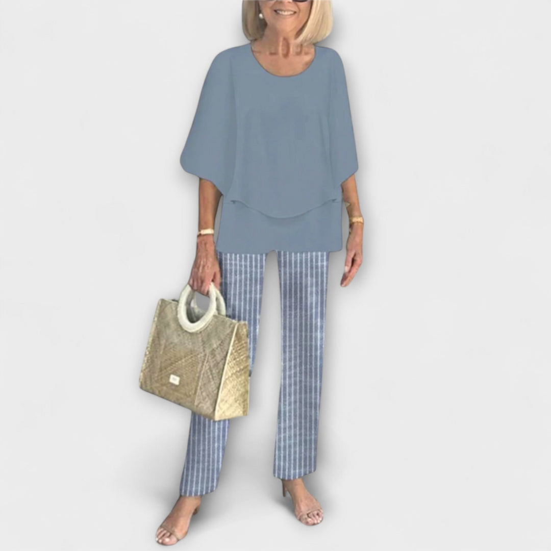 Rosamund - Modernes Set mit Bequemer Bluse und Hose