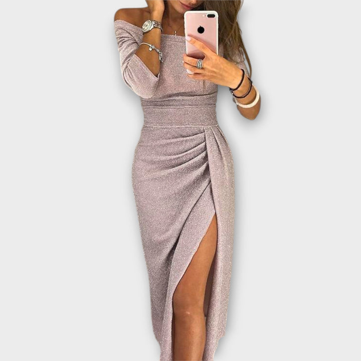 Lena - Elegantes Off-Shoulder Kleid