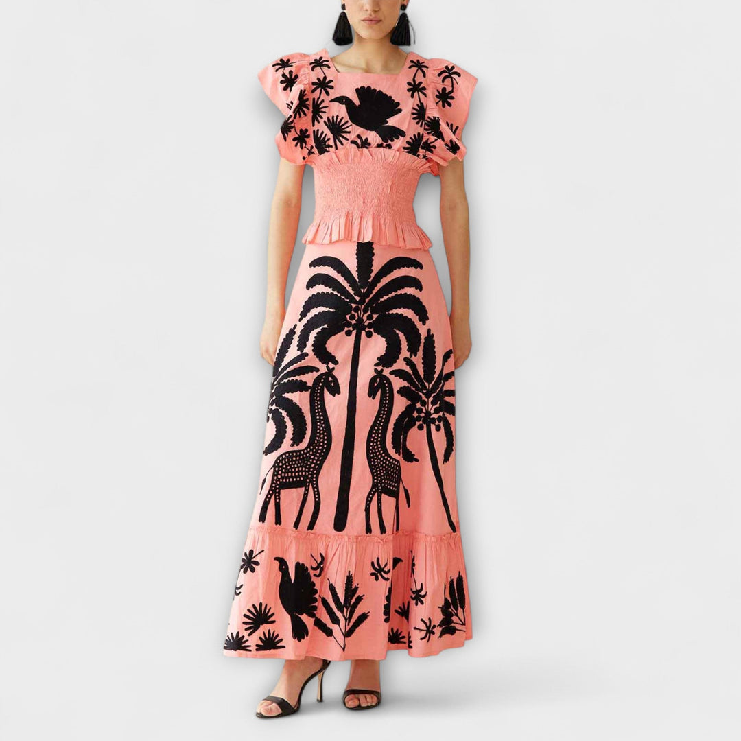 Amy - Schickes Palmbaumkleid