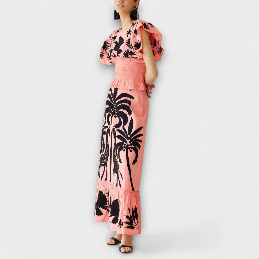 Amy - Schickes Palmbaumkleid