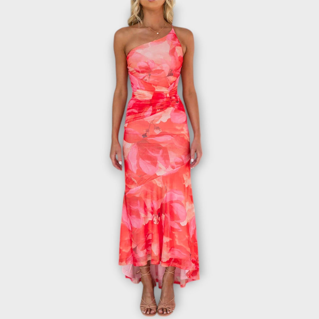 Pia - Maxikleid mit einseitiger Raffung