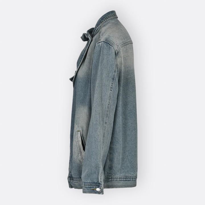 Sílvia - Vintage Jacke mit hohem asymmetrischem Kragen