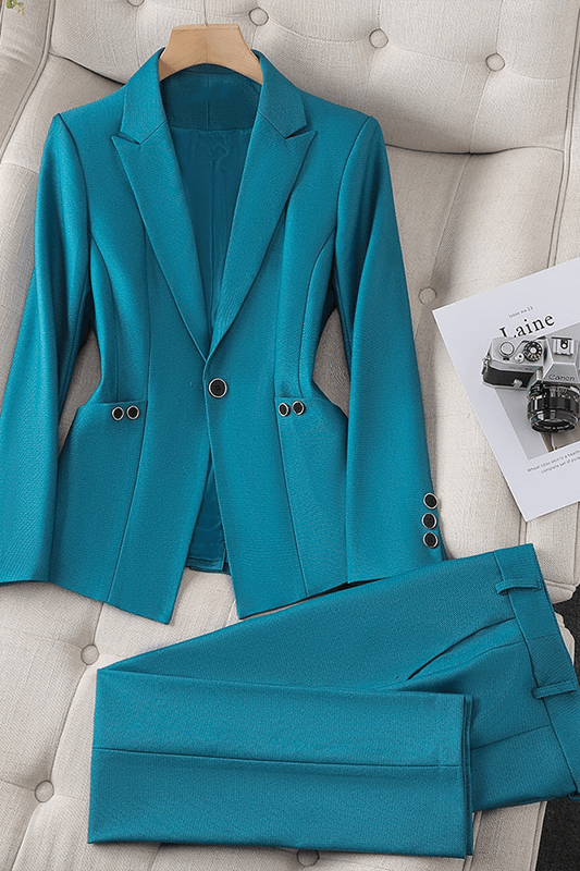 Theres | Grünes Blazer-Set