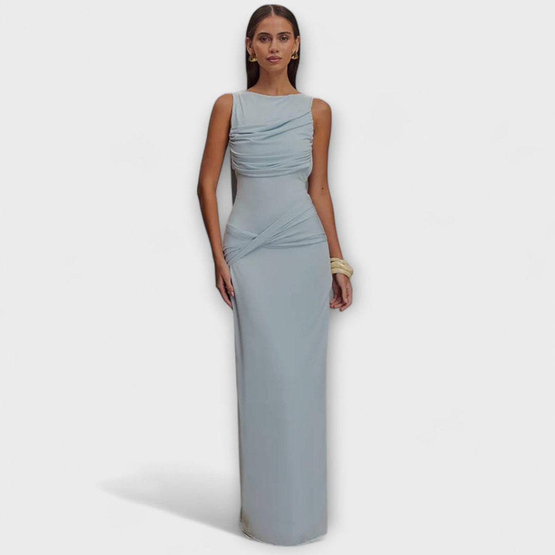 Rieke - Stylisches Maxikleid mit hohem Beinschlitz