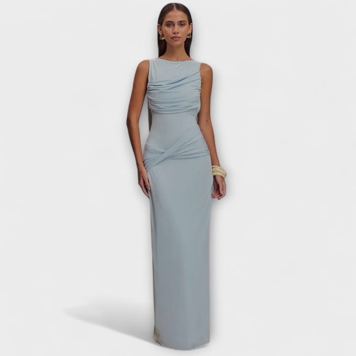 Rieke - Stylisches Maxikleid mit hohem Beinschlitz