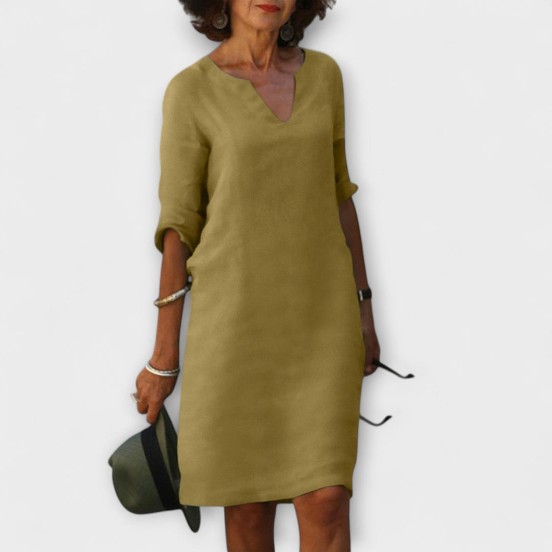 Ellyse - Stilvolles Sommerkleid mit V-Ausschnitt