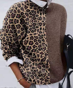 Marina - Lässiger Pullover mit Leo-Design