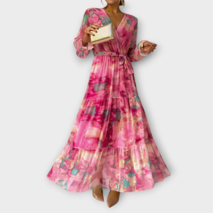 Evelyn - Aquarelle Dream Maxikleid