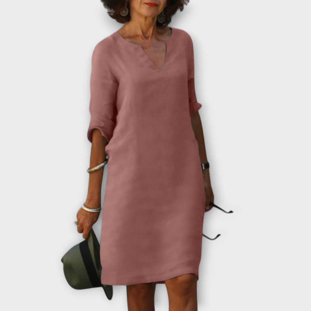 Ellyse - Stilvolles Sommerkleid mit V-Ausschnitt