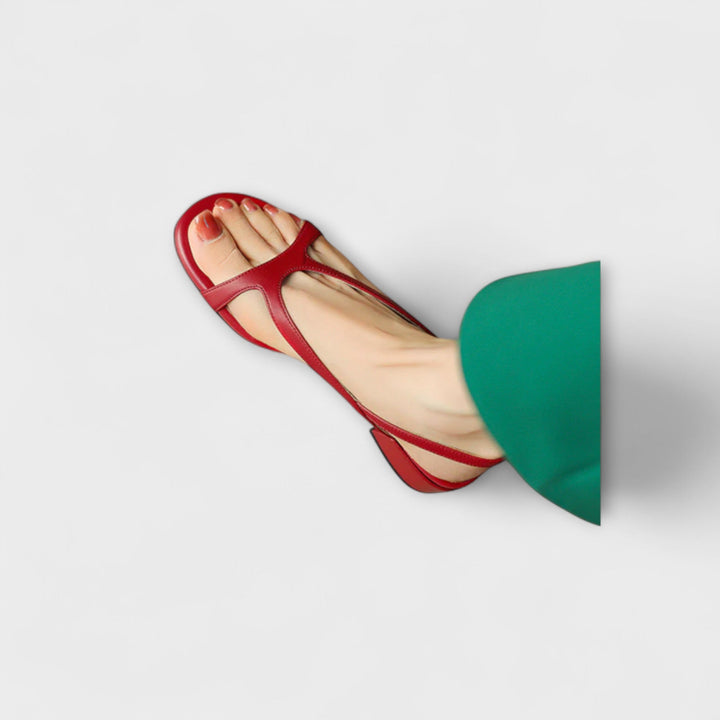Evelyn - Elegante Flache Sandalen Minna mit Raffiniertem Finish