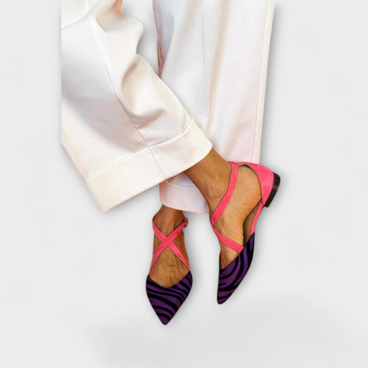 Zarella – Zebra-Flats in Pink Power