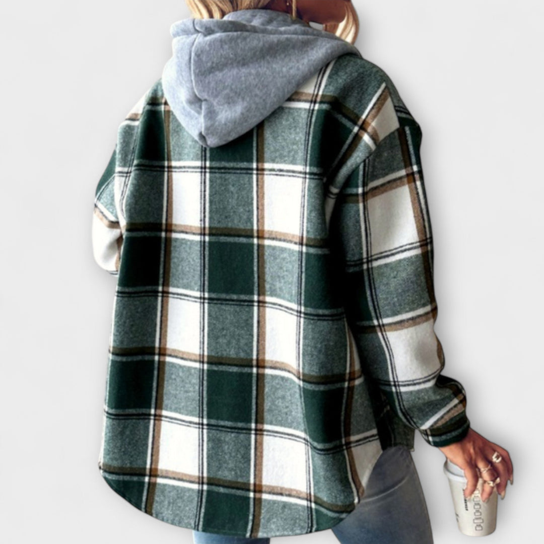 Zelina - Karierter Kapuzenpullover für Frauen